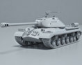 IS-3 Modello 3D clay render