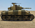 M4A1 Sherman 3d model side view