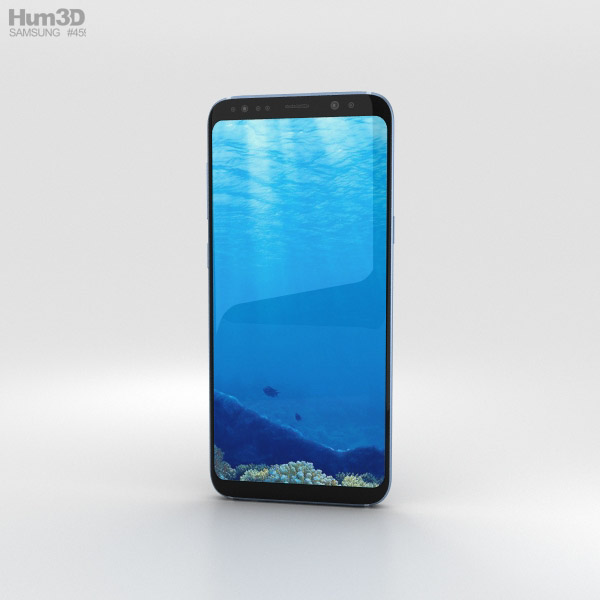 Samsung Galaxy S8 Coral Blue 3D-Modell