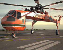 Sikorsky S-64 Skycrane 3D model