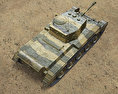 克倫威爾坦克 3D模型 顶视图
