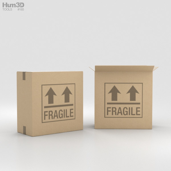Cardboard Box 3D model