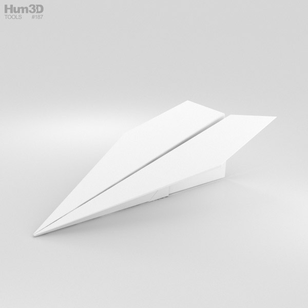 Avion en papier Modèle 3D