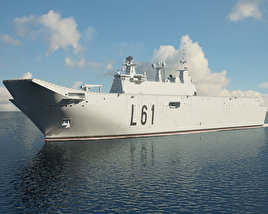 Juan Carlos I amphibious assault ship 3D model