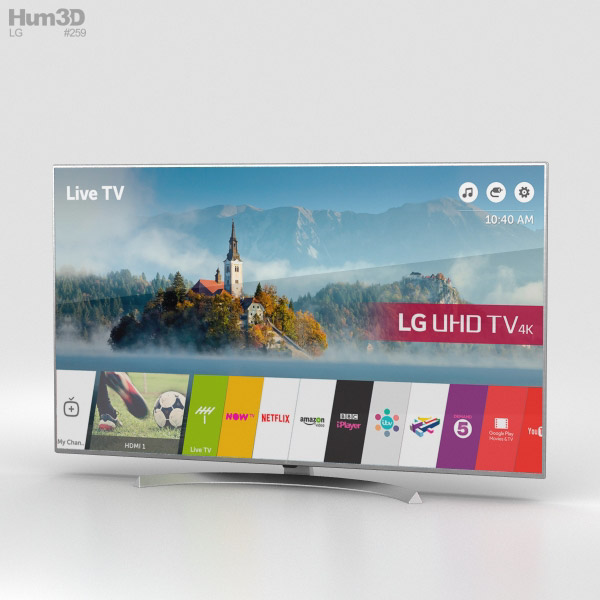 LG 55'' ULTRA HD 4K TV 55UJ701V 3D 모델 