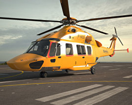 空中巴士直升機H175 3D模型