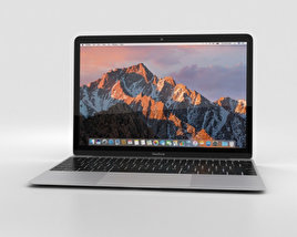 Apple MacBook (2017) Silver 3D 모델 