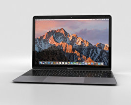 Apple MacBook (2017) Space Gray 3D-Modell