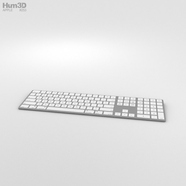 Apple Magic Keyboard with Numeric Keypad 3D model