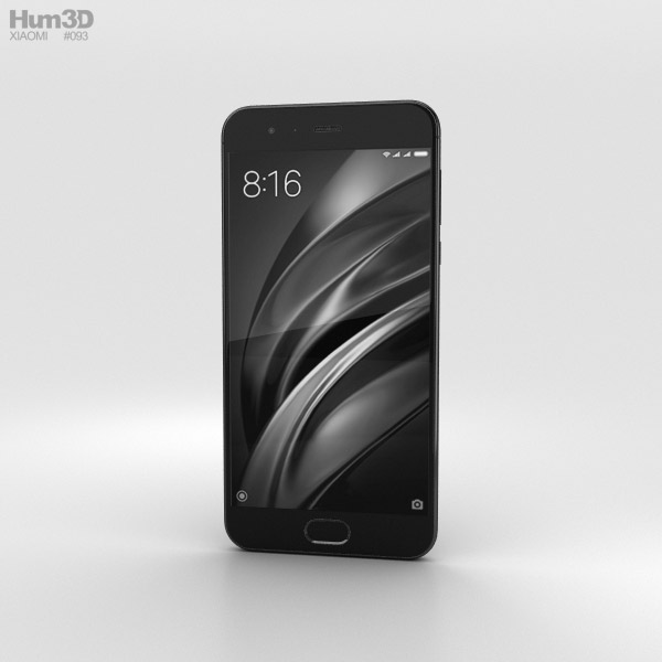 Xiaomi Mi 6 黒 3Dモデル