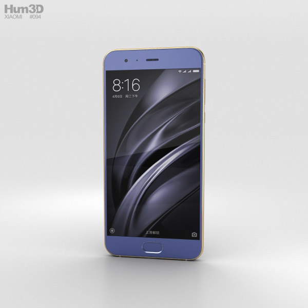 Xiaomi Mi 6 Blue 3D 모델 
