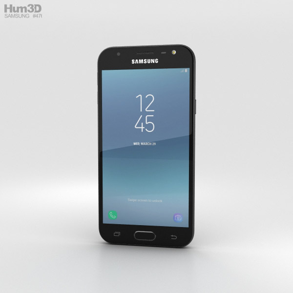 Samsung Galaxy J3 (2017) 黑色的 3D模型
