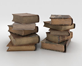 Стопка старих книг 3D модель