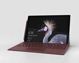 Microsoft Surface Pro (2017) Burgundy 3D model