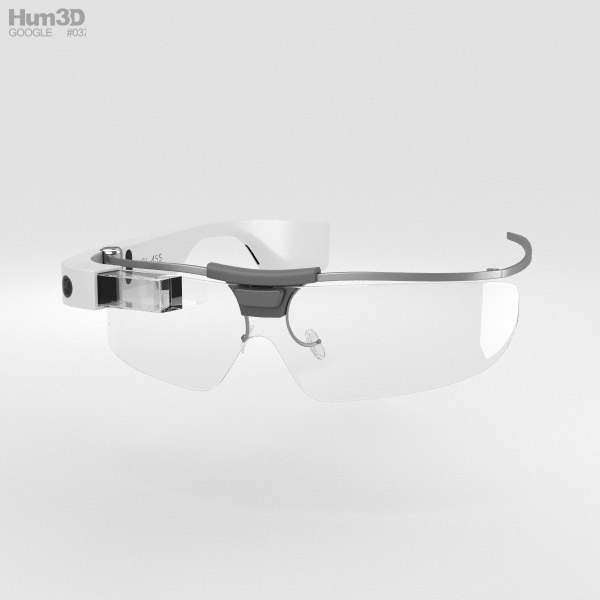Google Glass Enterprise Edition Branco Modelo 3d