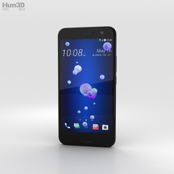 HTC U11 Brilliant Black 3D-Modell