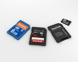 Cartões SD Modelo 3d