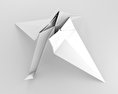 Grue en origami Modèle 3d