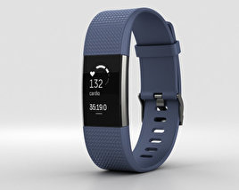 Fitbit Charge 2 Blue 3D model