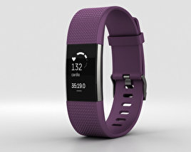 Fitbit Charge 2 Plum 3D model