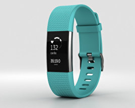 Fitbit Charge 2 Teal 3D model