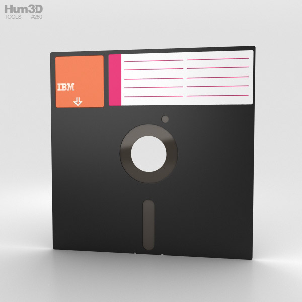 Floppy Disk 8 pollici Modello 3D
