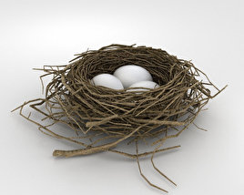 鸟筑巢 3D模型