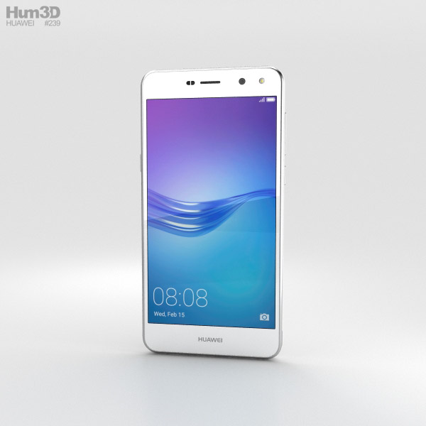 Huawei Y6 白色的 3D模型