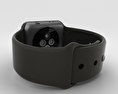 Apple Watch Series 3 38mm GPS + Cellular Space Gray Aluminum Case Black Sport Band Modello 3D