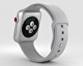 Apple Watch Series 3 42mm GPS + Cellular Silver Aluminum Case Fog Sport Band Modelo 3d