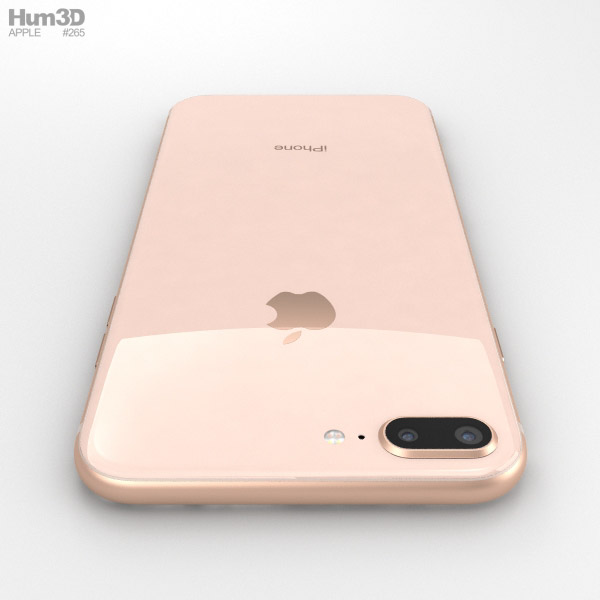 Apple iPhone 8 Plus Gold 3D model - Download Electronics on
