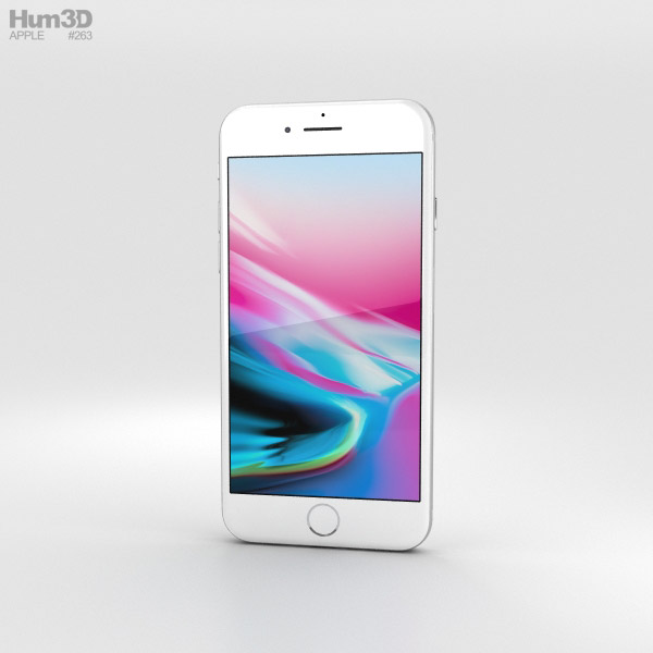 Apple iPhone 8 Silver Modèle 3D