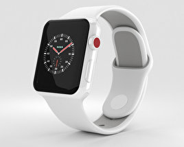 Apple Watch Edition Series 3 38mm GPS White Ceramic Case Soft White/Pebble Sport Band 3D model