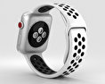 Apple Watch Series 3 Nike+ 38mm GPS Silver Aluminum Case Pure Platinum/Black Sport Band Modello 3D