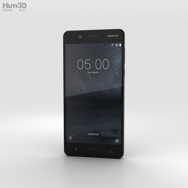 Nokia 5 Matte Black 3D模型