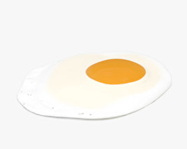 Fried egg 3D model