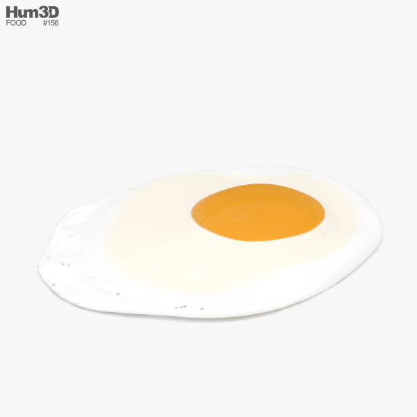 Fried egg 3D model
