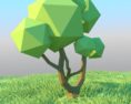 Low poly tree Modello 3D gratuito