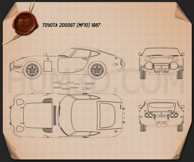 Toyota 2000GT 1969 Blueprint