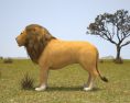 Lion Low Poly Modello 3D