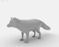 Arctic fox Low Poly 3d model