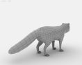Arctic fox Low Poly 3d model