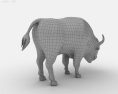 European Bison Low Poly 3D модель