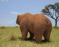 Grizzly Bear Low Poly Modello 3D