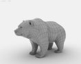 Grizzly Bear Low Poly 3D модель