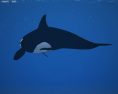Killer whale Low Poly Modello 3D