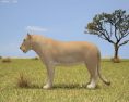 Lioness Low Poly Modello 3D