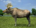 Moose Low Poly Modelo 3D