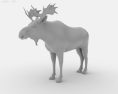 Moose Low Poly 3D-Modell