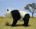 Panda Low Poly Modello 3D